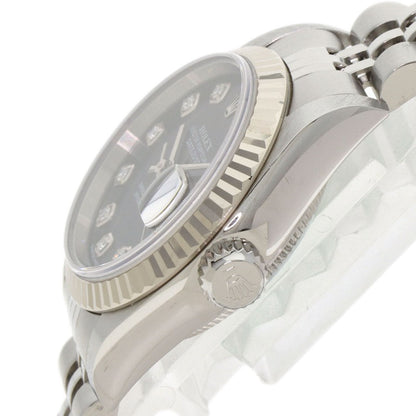 ROLEX ロレックス 79174G デイトジャスト 10P ダイヤモンド 腕時計 SS レディース 中古