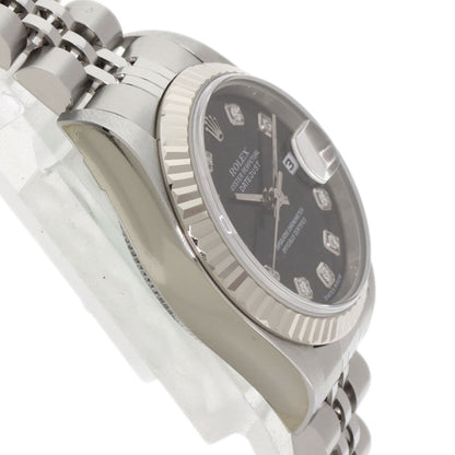 ROLEX ロレックス 79174G デイトジャスト 10P ダイヤモンド 腕時計 SS レディース 中古