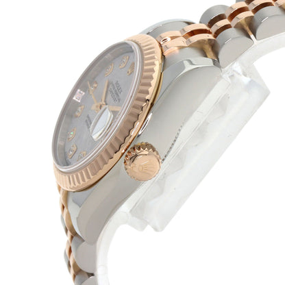 ROLEX ロレックス 179171G デイトジャスト 10P ダイヤモンド 腕時計 SS レディース 中古