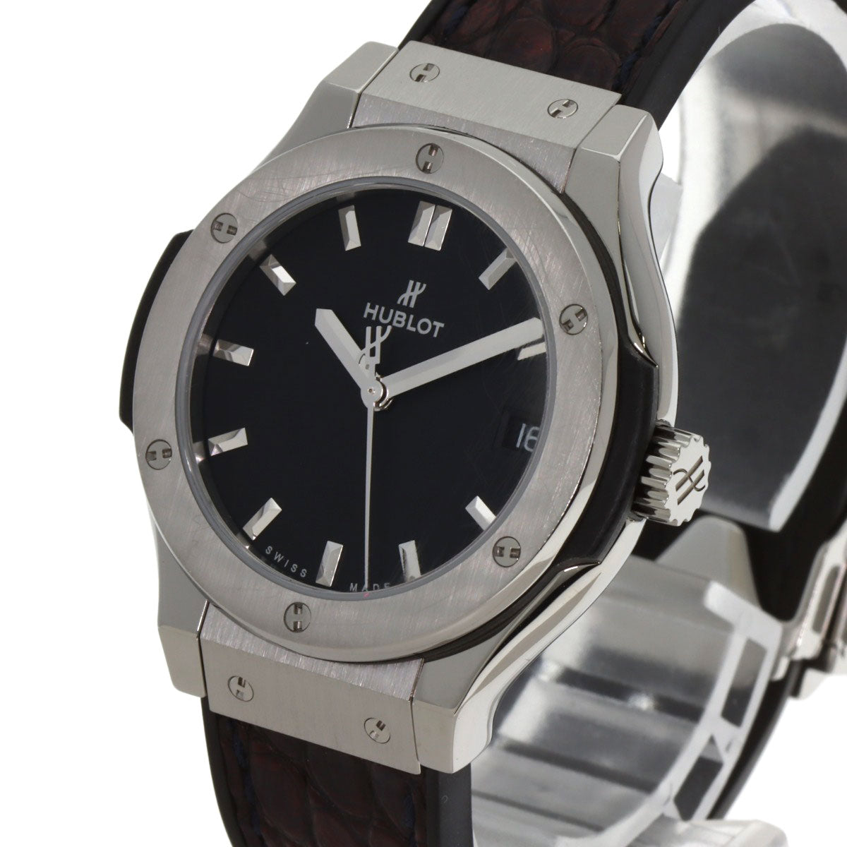 HUBLOT ウブロ 581.NX.1171.RX クラシックフュージョン チタニウム 腕時計 チタニウム レディース 中古