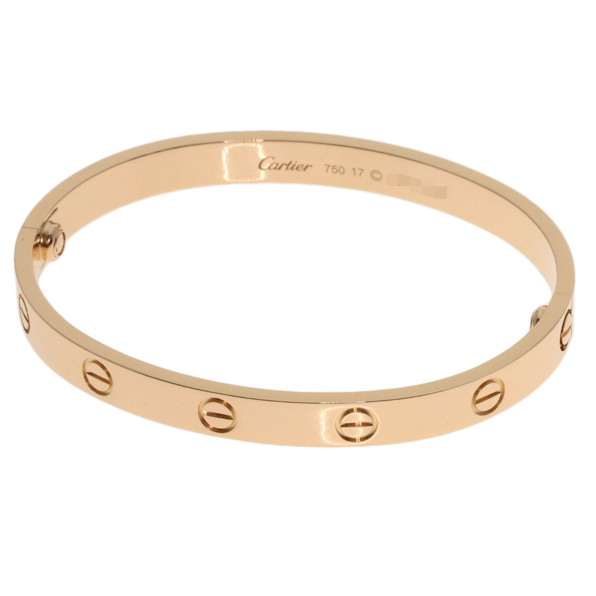 CARTIER カルティエ ラブブレス #17 ブレスレット K18PG レディース 中古