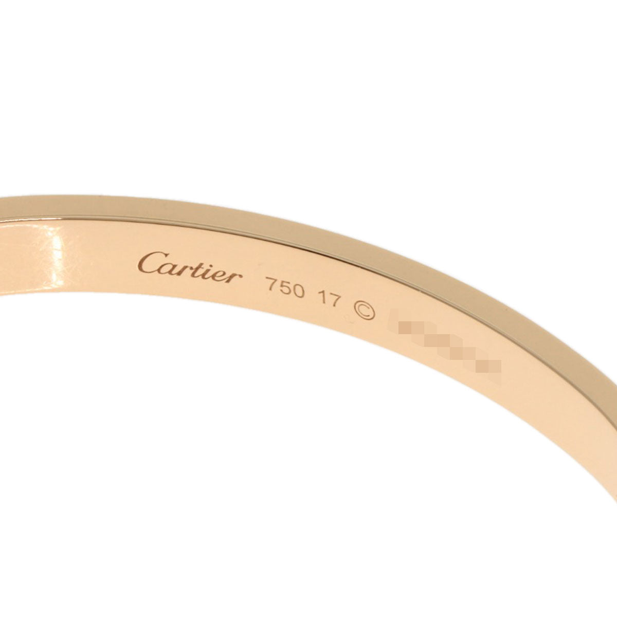 CARTIER カルティエ ラブブレス #17 ブレスレット K18PG レディース 中古