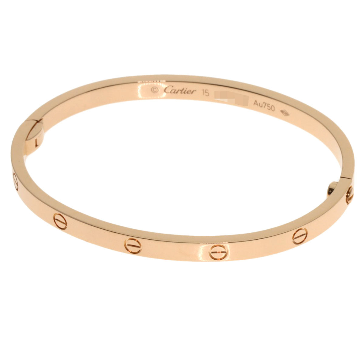 CARTIER カルティエ ラブブレス SM #15 ブレスレット K18PG レディース 中古