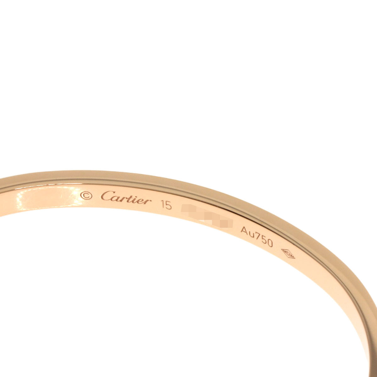 CARTIER カルティエ ラブブレス SM #15 ブレスレット K18PG レディース 中古