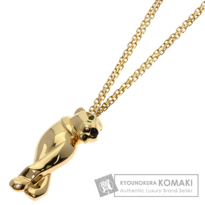 CARTIER カルティエ パンテール オニキス グリーンガーネット ネックレス K18YG レディース 中古