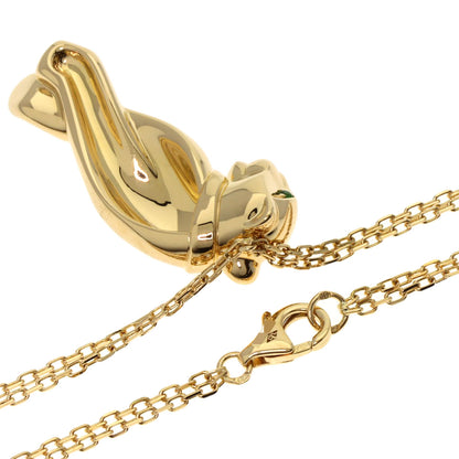 CARTIER カルティエ パンテール オニキス グリーンガーネット ネックレス K18YG レディース 中古