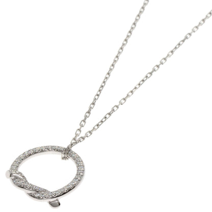 CARTIER カルティエ アントルラセ ダイヤモンド ネックレス K18WG レディース 中古