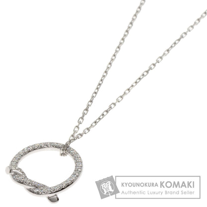 CARTIER カルティエ アントルラセ ダイヤモンド ネックレス K18WG レディース 中古