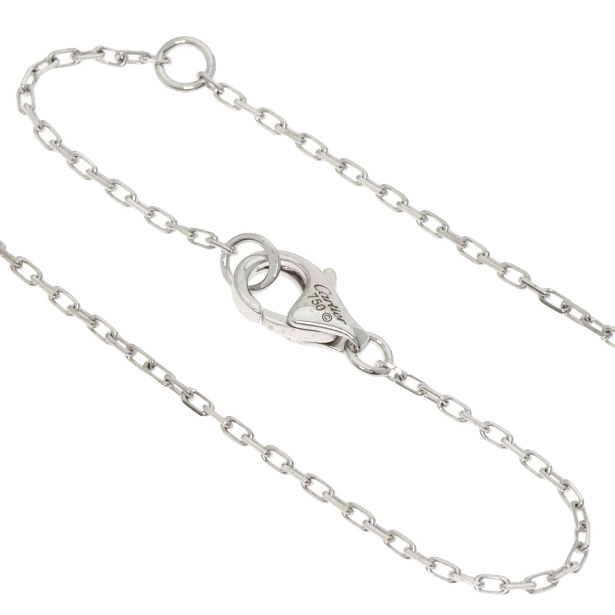 CARTIER カルティエ アントルラセ ダイヤモンド ネックレス K18WG レディース 中古