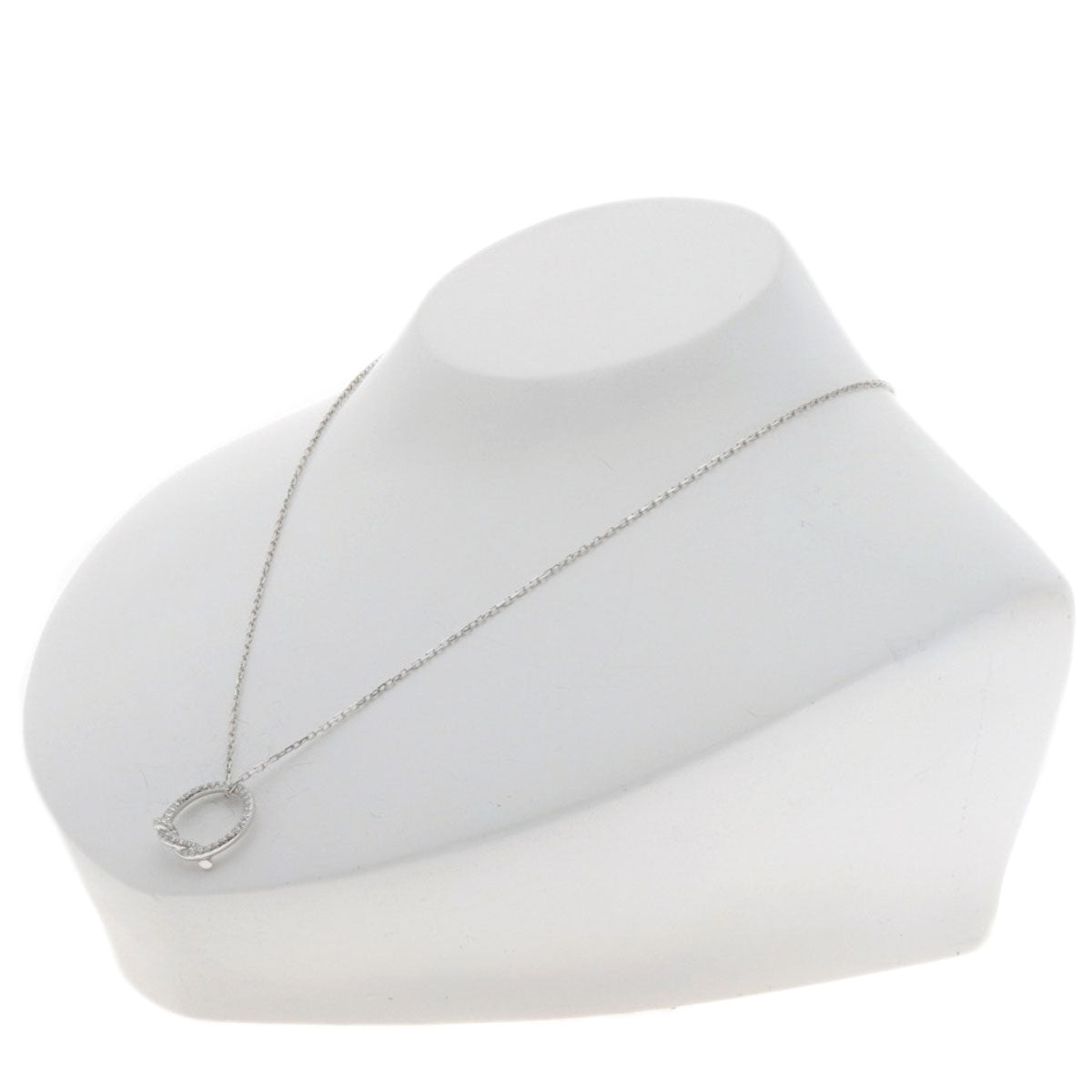 CARTIER カルティエ アントルラセ ダイヤモンド ネックレス K18WG レディース 中古