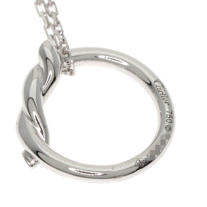 CARTIER カルティエ アントルラセ ダイヤモンド ネックレス K18WG レディース 中古