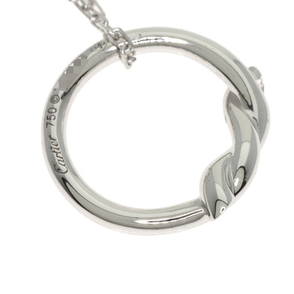 CARTIER カルティエ アントルラセ ダイヤモンド ネックレス K18WG レディース 中古