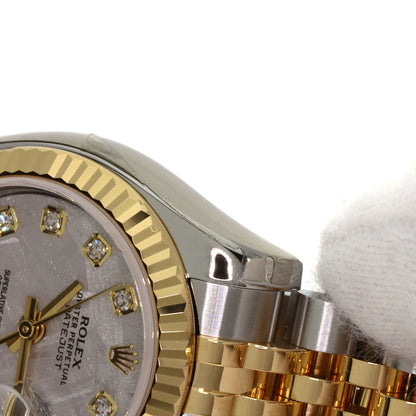 ROLEX ロレックス 179173G デイトジャスト 10P ダイヤモンド 腕時計 SS レディース 中古