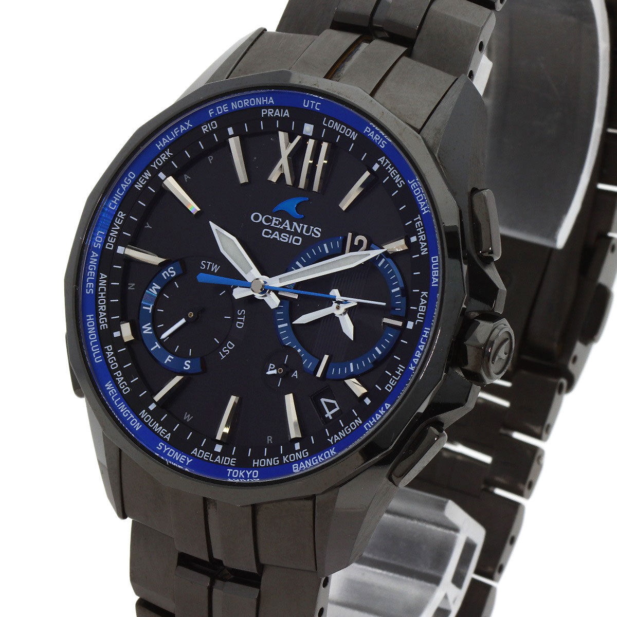 CASIO カシオ OCW-S3400B-1AJF オシアナス マンタ 腕時計 チタニウム メンズ 中古