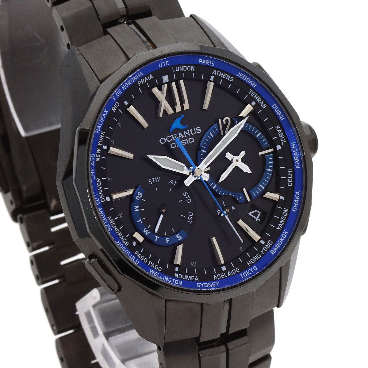 CASIO カシオ OCW-S3400B-1AJF オシアナス マンタ 腕時計 チタニウム メンズ 中古