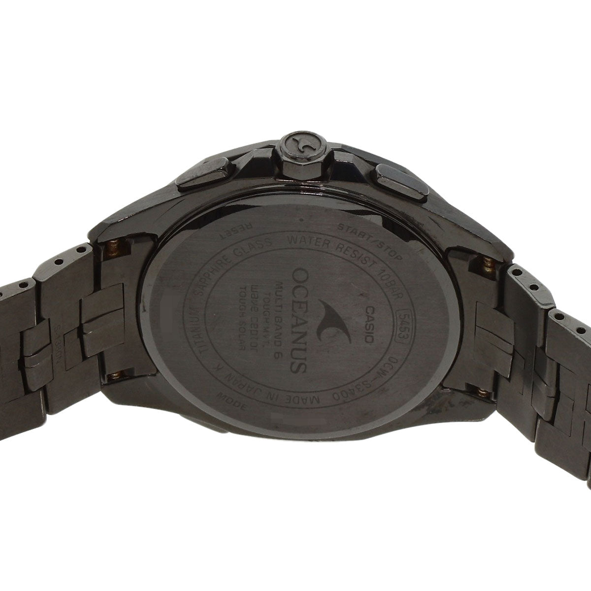 CASIO カシオ OCW-S3400B-1AJF オシアナス マンタ 腕時計 チタニウム メンズ 中古
