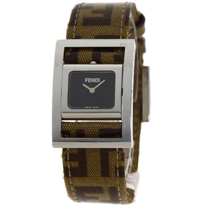 FENDI フェンディ ジャイロ ズッカ柄 腕時計 SS レディース 中古