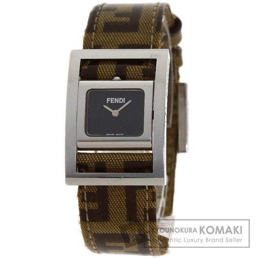 FENDI フェンディ ジャイロ ズッカ柄 腕時計 SS レディース 中古