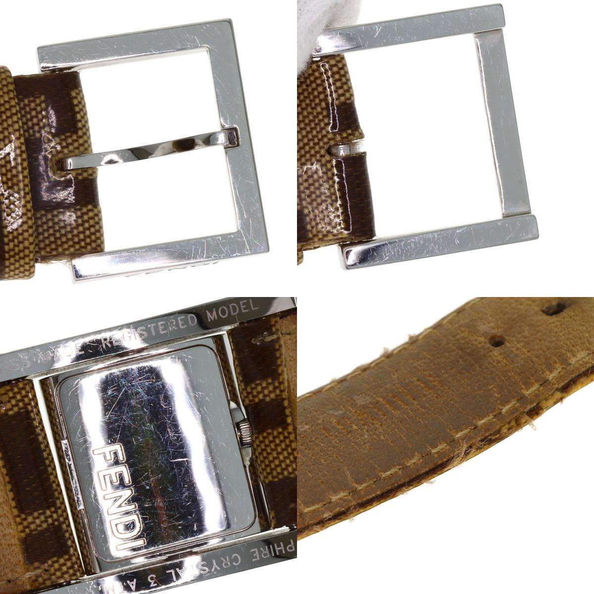 FENDI フェンディ ジャイロ ズッカ柄 腕時計 SS レディース 中古