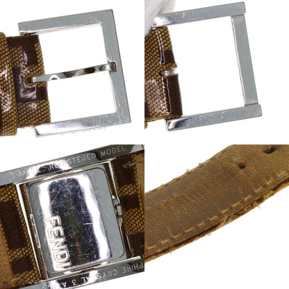 FENDI フェンディ ジャイロ ズッカ柄 腕時計 SS レディース 中古