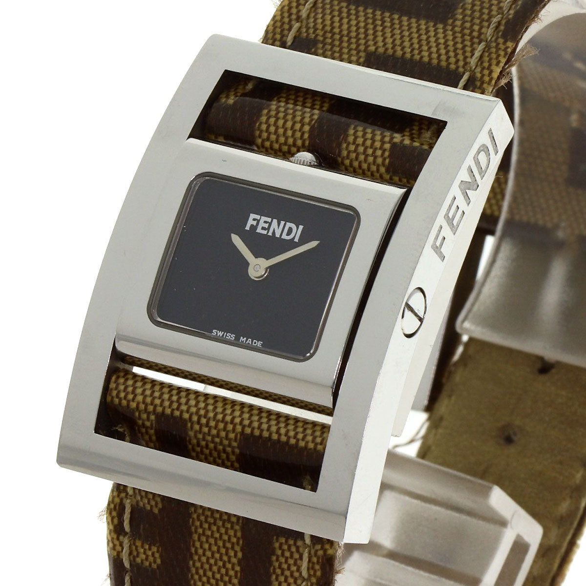 FENDI フェンディ ジャイロ ズッカ柄 腕時計 SS レディース 中古