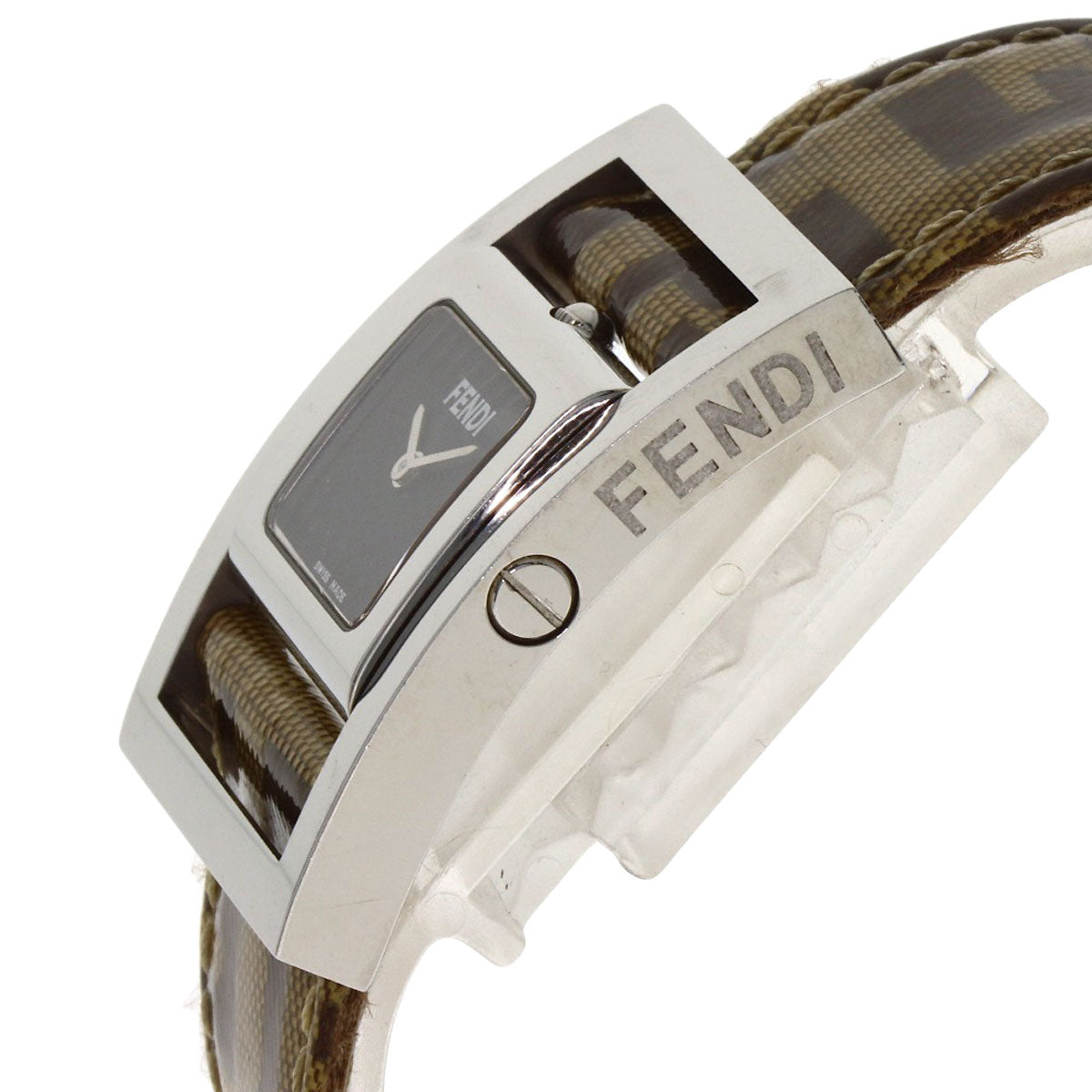 FENDI フェンディ ジャイロ ズッカ柄 腕時計 SS レディース 中古