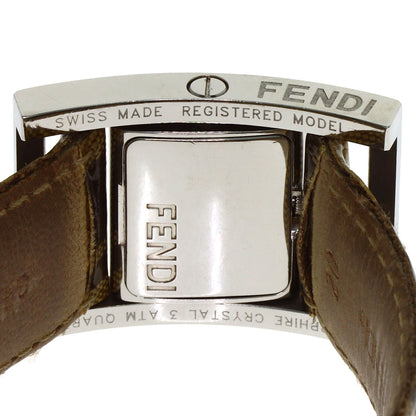 FENDI フェンディ ジャイロ ズッカ柄 腕時計 SS レディース 中古