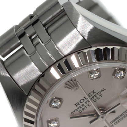 ROLEX ロレックス 79174 デイトジャスト 10P ダイヤモンド 腕時計 SS レディース 中古