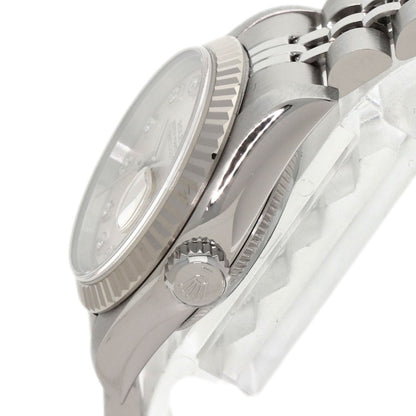 ROLEX ロレックス 79174 デイトジャスト 10P ダイヤモンド 腕時計 SS レディース 中古