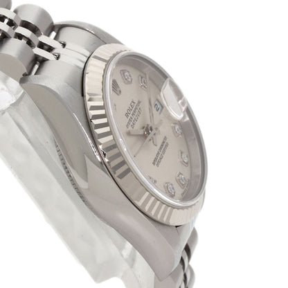 ROLEX ロレックス 79174 デイトジャスト 10P ダイヤモンド 腕時計 SS レディース 中古