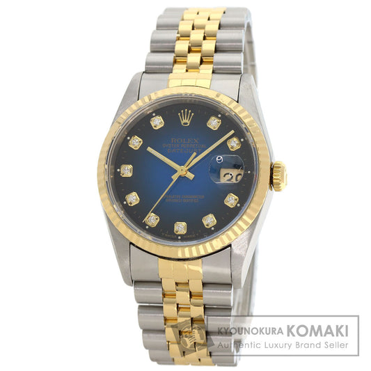 ロレックス 16233G デイトジャスト 10P ダイヤモンド ブルーグラデーション 腕時計 中古 商品画像1