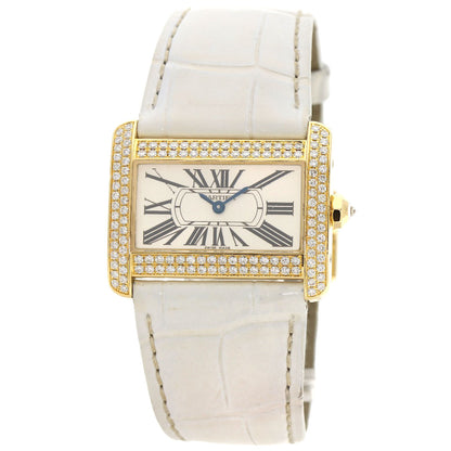 CARTIER カルティエ WA301071 ミニ タンクディヴァン ダイヤモンド 腕時計 K18YG メンズ 中古