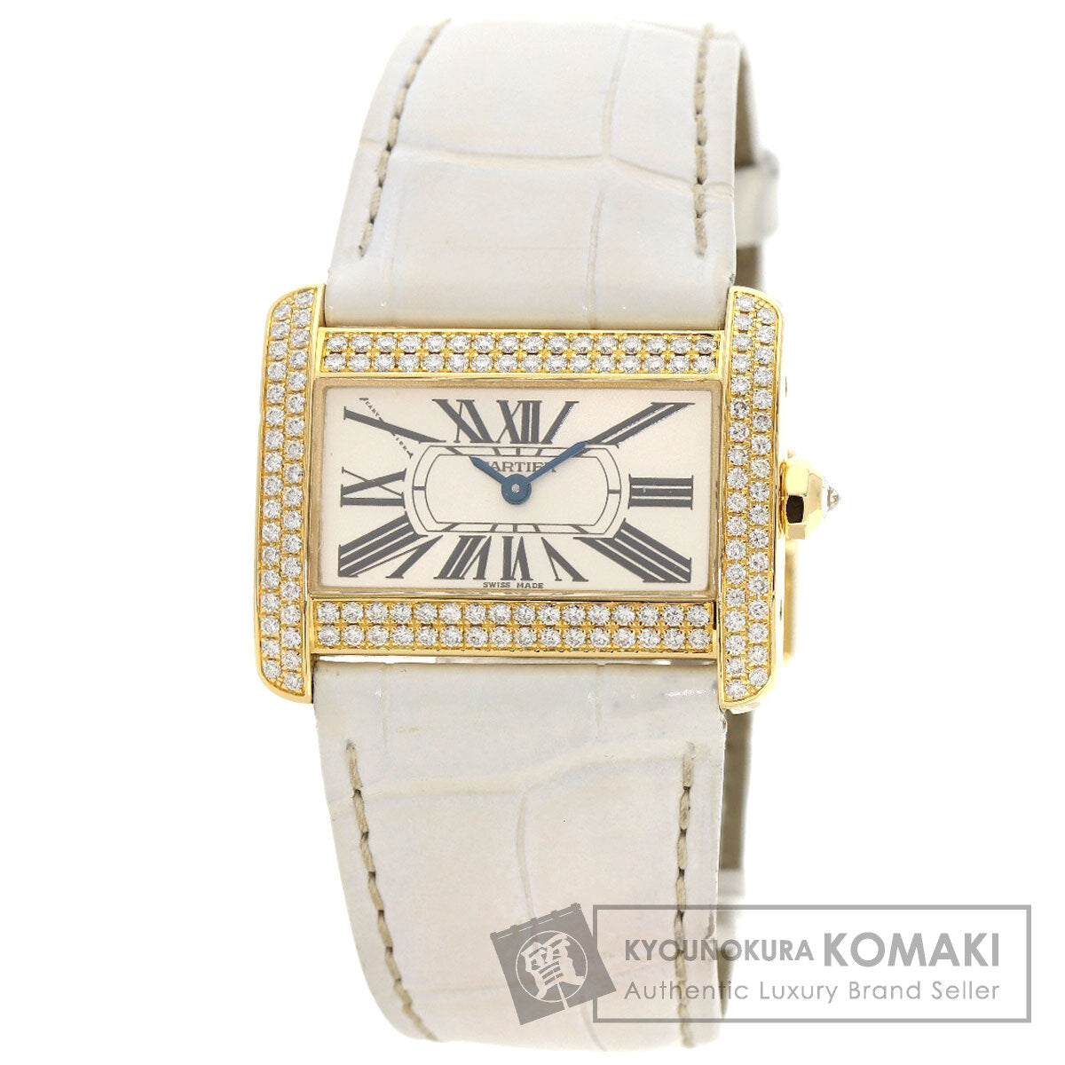 CARTIER カルティエ WA301071 ミニ タンクディヴァン ダイヤモンド 腕時計 K18YG メンズ 中古
