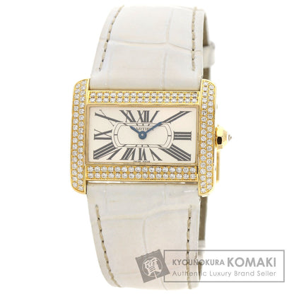 CARTIER カルティエ WA301071 ミニ タンクディヴァン ダイヤモンド 腕時計 K18YG メンズ 中古