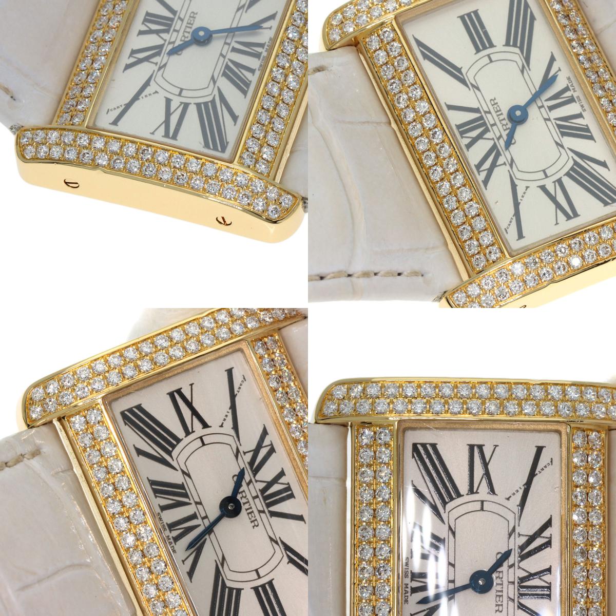 CARTIER カルティエ WA301071 ミニ タンクディヴァン ダイヤモンド 腕時計 K18YG メンズ 中古