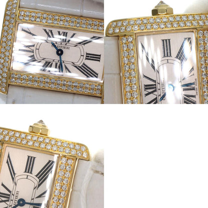 CARTIER カルティエ WA301071 ミニ タンクディヴァン ダイヤモンド 腕時計 K18YG メンズ 中古