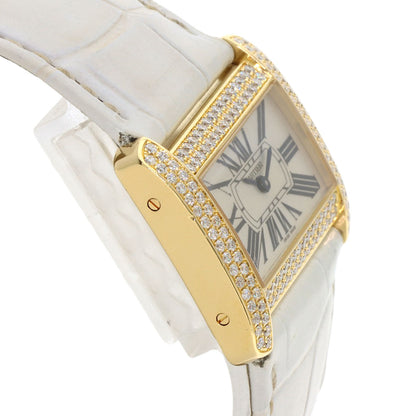 CARTIER カルティエ WA301071 ミニ タンクディヴァン ダイヤモンド 腕時計 K18YG メンズ 中古