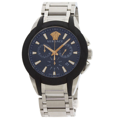 VERSACE ヴェルサーチ VEM8 メデューサ クロノグラフ 腕時計 SS メンズ 中古