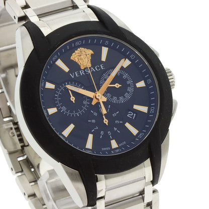 VERSACE ヴェルサーチ VEM8 メデューサ クロノグラフ 腕時計 SS メンズ 中古
