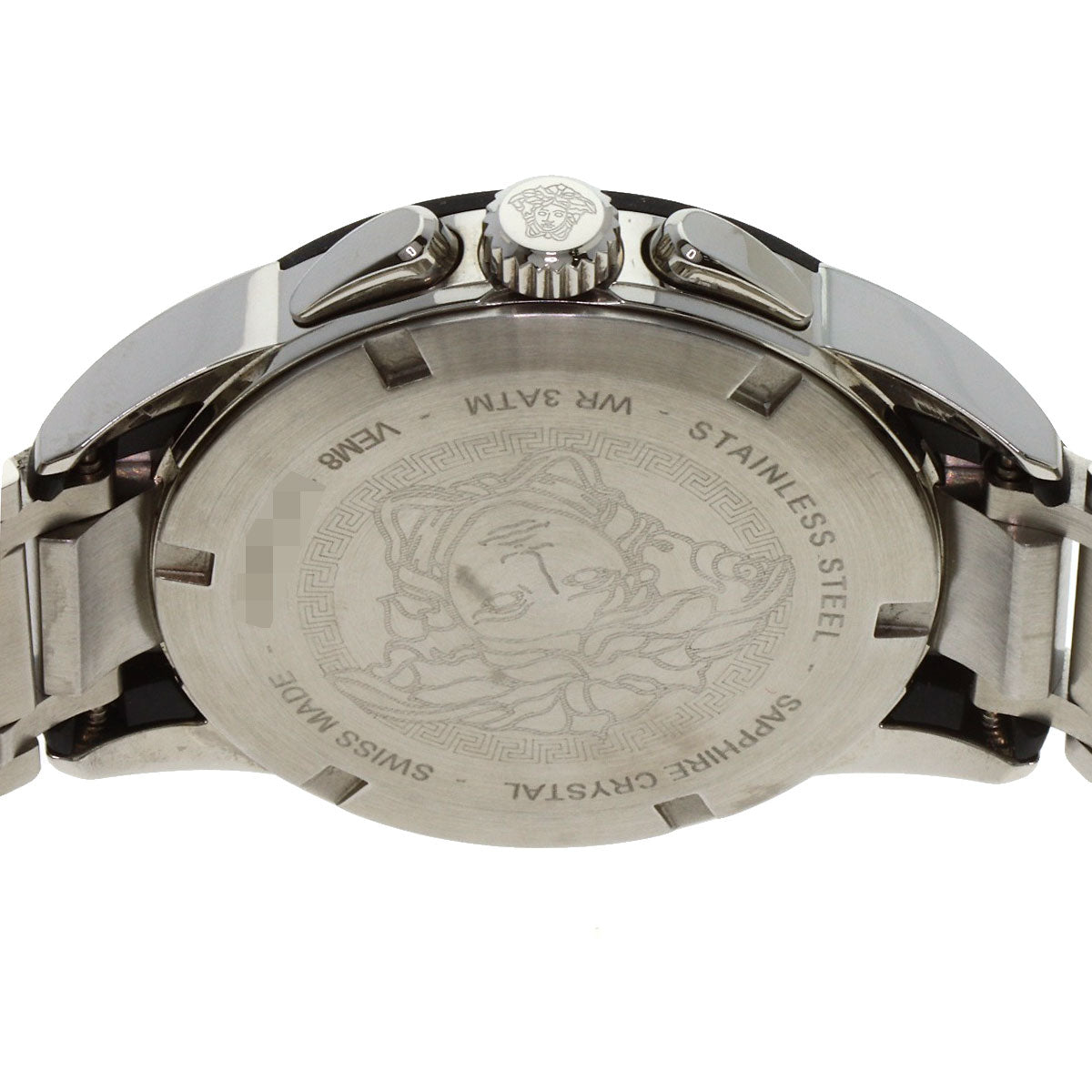 VERSACE ヴェルサーチ VEM8 メデューサ クロノグラフ 腕時計 SS メンズ 中古