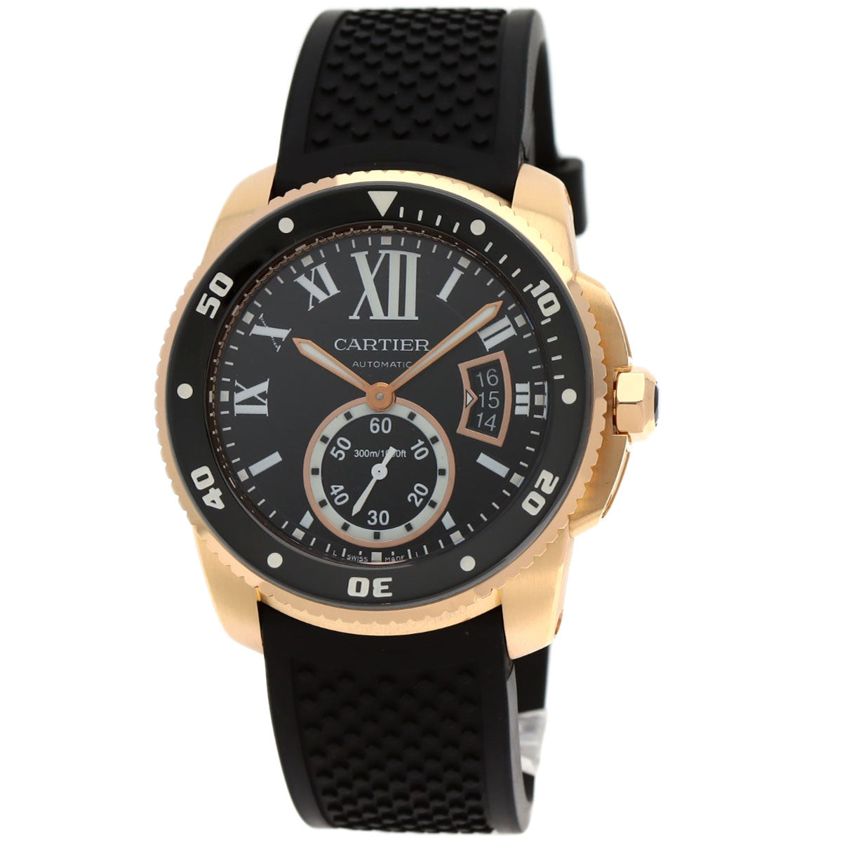 CARTIER カルティエ W7100052 カリブルドゥカルティエ ダイバー 腕時計 K18PG メンズ 中古