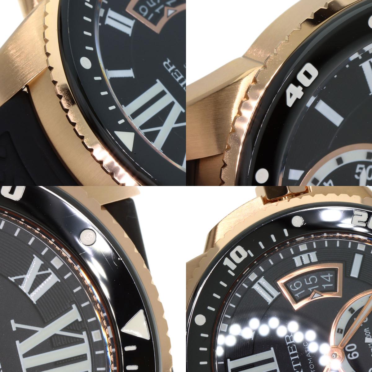 CARTIER カルティエ W7100052 カリブルドゥカルティエ ダイバー 腕時計 K18PG メンズ 中古
