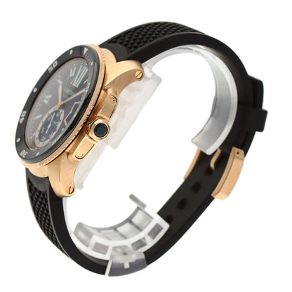 CARTIER カルティエ W7100052 カリブルドゥカルティエ ダイバー 腕時計 K18PG メンズ 中古