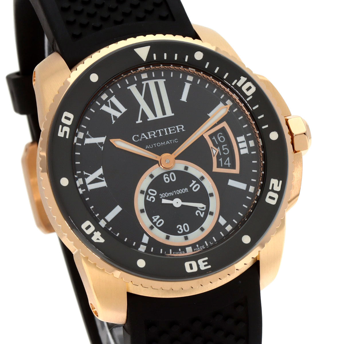 CARTIER カルティエ W7100052 カリブルドゥカルティエ ダイバー 腕時計 K18PG メンズ 中古