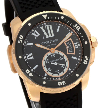 CARTIER カルティエ W7100052 カリブルドゥカルティエ ダイバー 腕時計 K18PG メンズ 中古