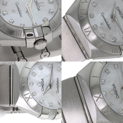 OMEGA オメガ 123.10.24.60.55.001 コンステレーション ブラッシュ 12P ダイヤモンド 腕時計 SS レディース 中古