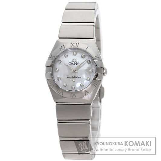 OMEGA オメガ 123.10.24.60.55.001 コンステレーション ブラッシュ 12P ダイヤモンド 腕時計 SS レディース 中古
