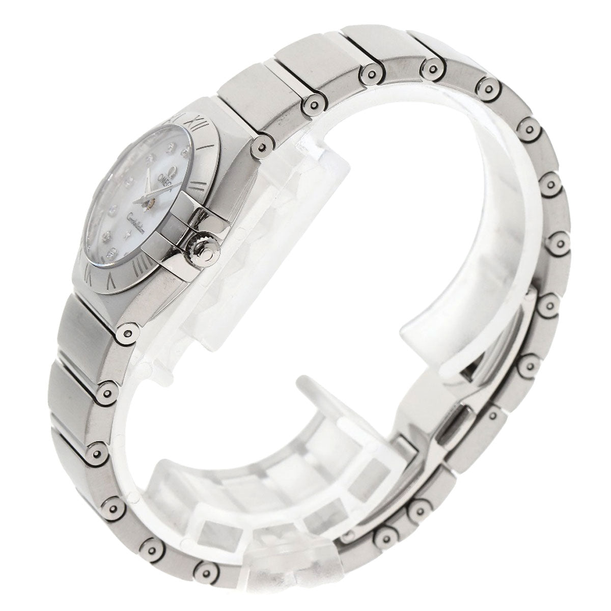 OMEGA オメガ 123.10.24.60.55.001 コンステレーション ブラッシュ 12P ダイヤモンド 腕時計 SS レディース 中古