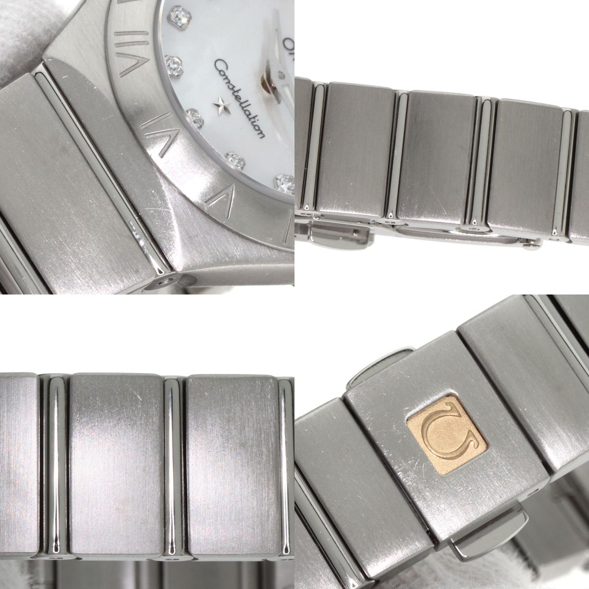OMEGA オメガ 123.10.24.60.55.001 コンステレーション ブラッシュ 12P ダイヤモンド 腕時計 SS レディース 中古