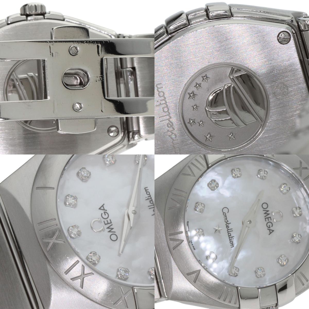 OMEGA オメガ 123.10.24.60.55.001 コンステレーション ブラッシュ 12P ダイヤモンド 腕時計 SS レディース 中古